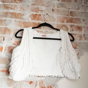 Chan Luu White Crop Vest
